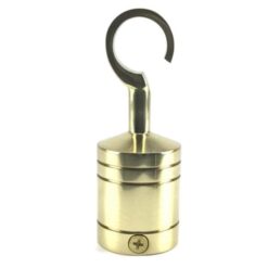 rs polished brass decking rope fitting hook and eye plate 1 1
