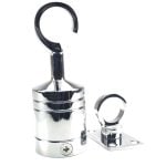 36mm Polished Chrome Hook And Eye Plate Rope Fittings