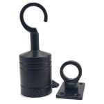 28mm Powder Coated Black Hook And Eye Plate Rope Fittings