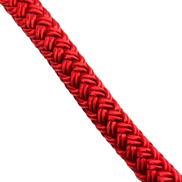 16mm Red Double Braid Polyester Rope (By The Metre) - RopeServices UK