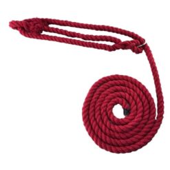 rs red natural cotton ringed rope halter 1
