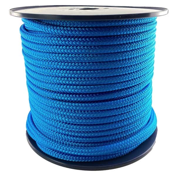 10mm Royal Blue Double Braid Polyester Rope 100 Metre Reel - RopeServices UK
