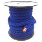 24mm Royal Blue Polyspun Rope 25 Metre Reel