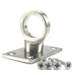 rs satin nickel decking rope fitting eye plate 1