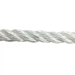 6mm White Nylon 3 Strand Sinking Rope (By The Metre)