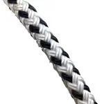 6mm White With Black Fleck Double Braid Polyester Rope (By The Metre)