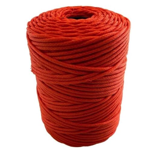 rs orange braided polyethylene twine 1