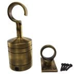36mm Antique Brass Hook And Eye Plate Rope Fittings