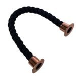 24mm Black Natural Cotton Barrier Rope x 1.5 Metres Copper Bronze Cup Ends