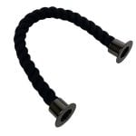 Black Natural Cotton Barrier Rope With Cup Ends