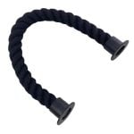 Black Synthetic Polyspun Barrier Rope With Cup Ends
