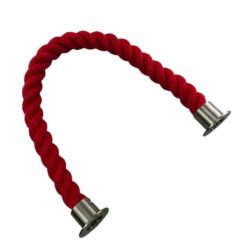 rs red softline barrier rope with satin nickel cup ends