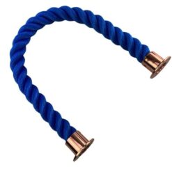 rs royal blue sofrtline barrier rope with copper bronze cup ends