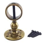 36mm Antique Brass Low Profile Handrail Brackets Rope Fittings