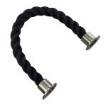 Black Staplespun Barrier Rope With Cup Ends