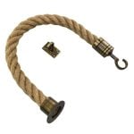 Natural Jute Barrier Rope With Cup Hook And Eye Plate
