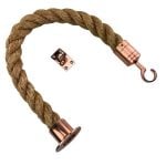 Natural Manila Barrier Rope With Cup Hook And Eye Plate