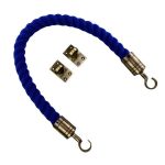 Royal Blue Synthetic Polyspun Barrier Rope With Hooks & Eye Plates