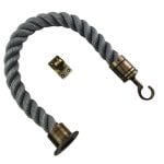 Synthetic Grey Barrier Rope With Cup Hook And Eye Plate