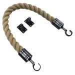 Synthetic Polyhemp Barrier Rope With Hook & Eye Plates