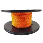 2mm Fluorescent Orange With Black And Green Fleck Braided Polyester Rope x 55 Metres