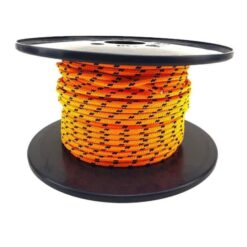 rs fluorescent orange with blue fleck bradied polyester rope 1