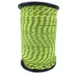2mm Fluorescent Yellow With Purple And Black Fleck Braided Polyester Rope x 60 Metres