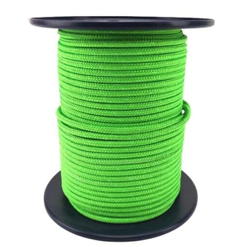 rs lime green bradied polyester rope 1