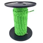 3mm Lime Green With Black Fleck Braided Polyester Rope x 55 Metres