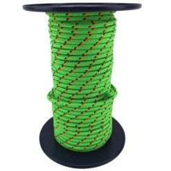 rs lime green with orange and black fleck bradied polyester rope 1