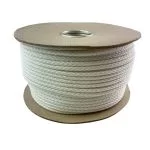 5mm 8 Plait Matt White Braided Polyester Rope x 100 Metres