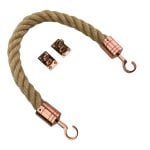Natural Hemp Barrier Rope With Hooks & Eye Plates