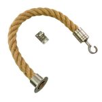 Natural Hemp Barrier Rope With Cup Hook And Eye Plate