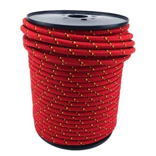 rs red with black and yellow fleck braided polypropylene rope 1