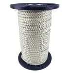 5mm White Braided Polyester Rope x 55 Metres