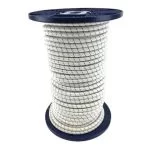 10mm White With Blue Fleck Elastic Bungee Shock Cord 54 Metres