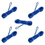 Pack of 5 Blue Polypropylene Lorry Ropes x 27 Metres Soft Eye Splice One End