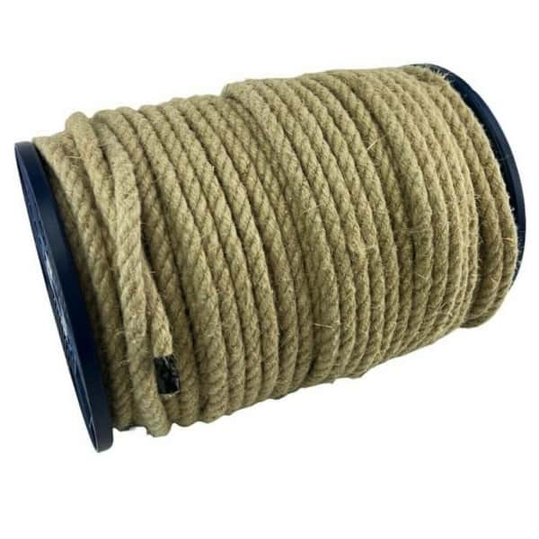 6mm Natural Hemp Rope x 220 Metre Reel - RopeServices UK