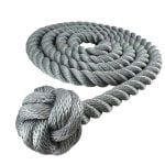Grey Synthetic Decking Rope With Man Rope Knot One End