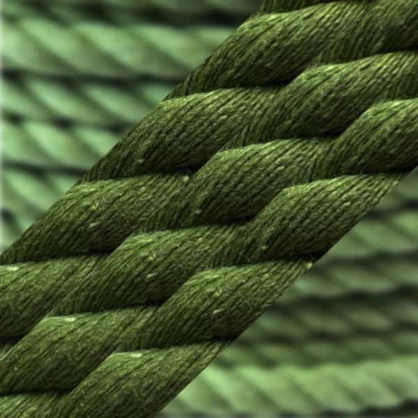 6mm Green Natural Cotton Rope (By The Metre) - RopeServices UK