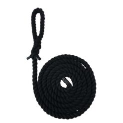 black natural cotton gym rope with soft eye 1