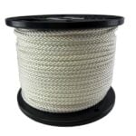 5mm White Braided Polyester Rope - 200 Metre Reel