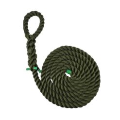olive 3 strand nylon gym rope with soft eye 1