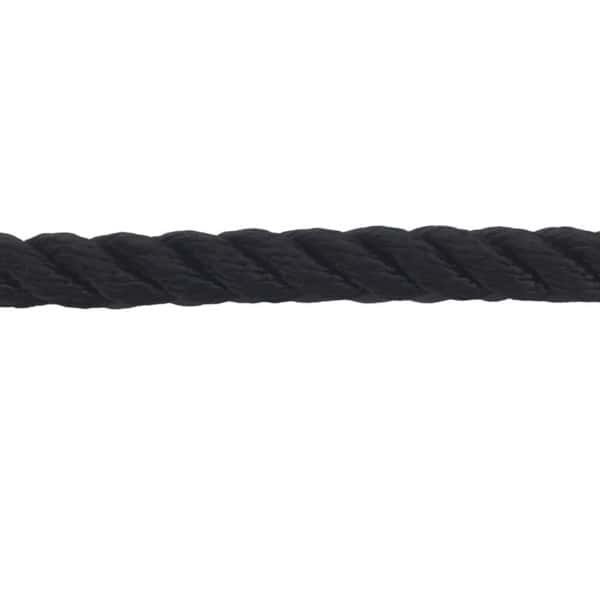 16mm Black Polyester Rope - By The Metre - RopeServices UK