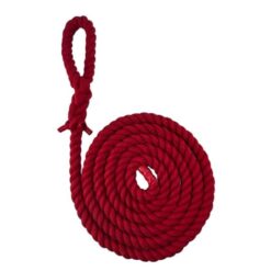 red natural cotton gym rope with soft eye 1