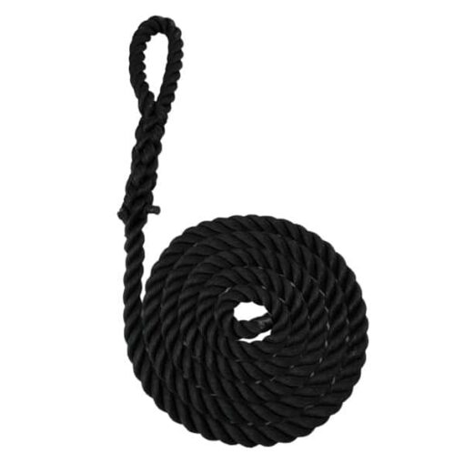 synthetic black gym rope with soft eye 1