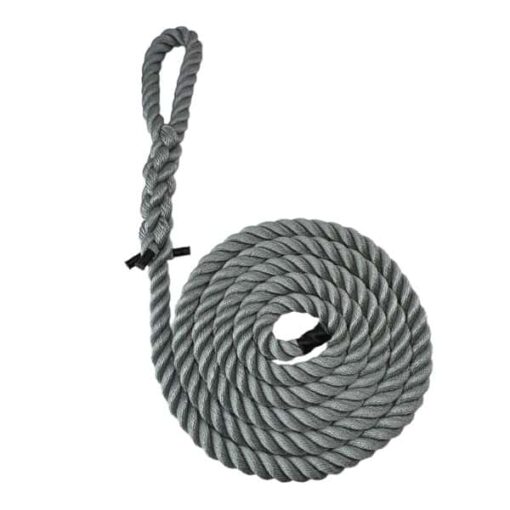 synthetic grey gym rope with soft eye 5