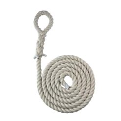 synthetic white cotton gym rope with soft eye 1