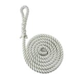 White 3 Strand Nylon Gym Rope With Soft Eye