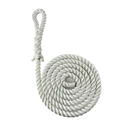 white 3 strand nylon soft eye gym rope 1